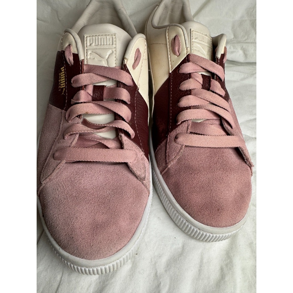 Puma Basket Remix Heart‎ Colorblock Sneakers Womens 11 Pink